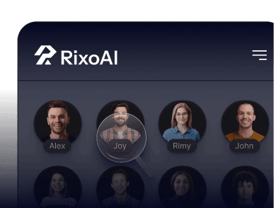 RixoAI quality assurance people analysis interface